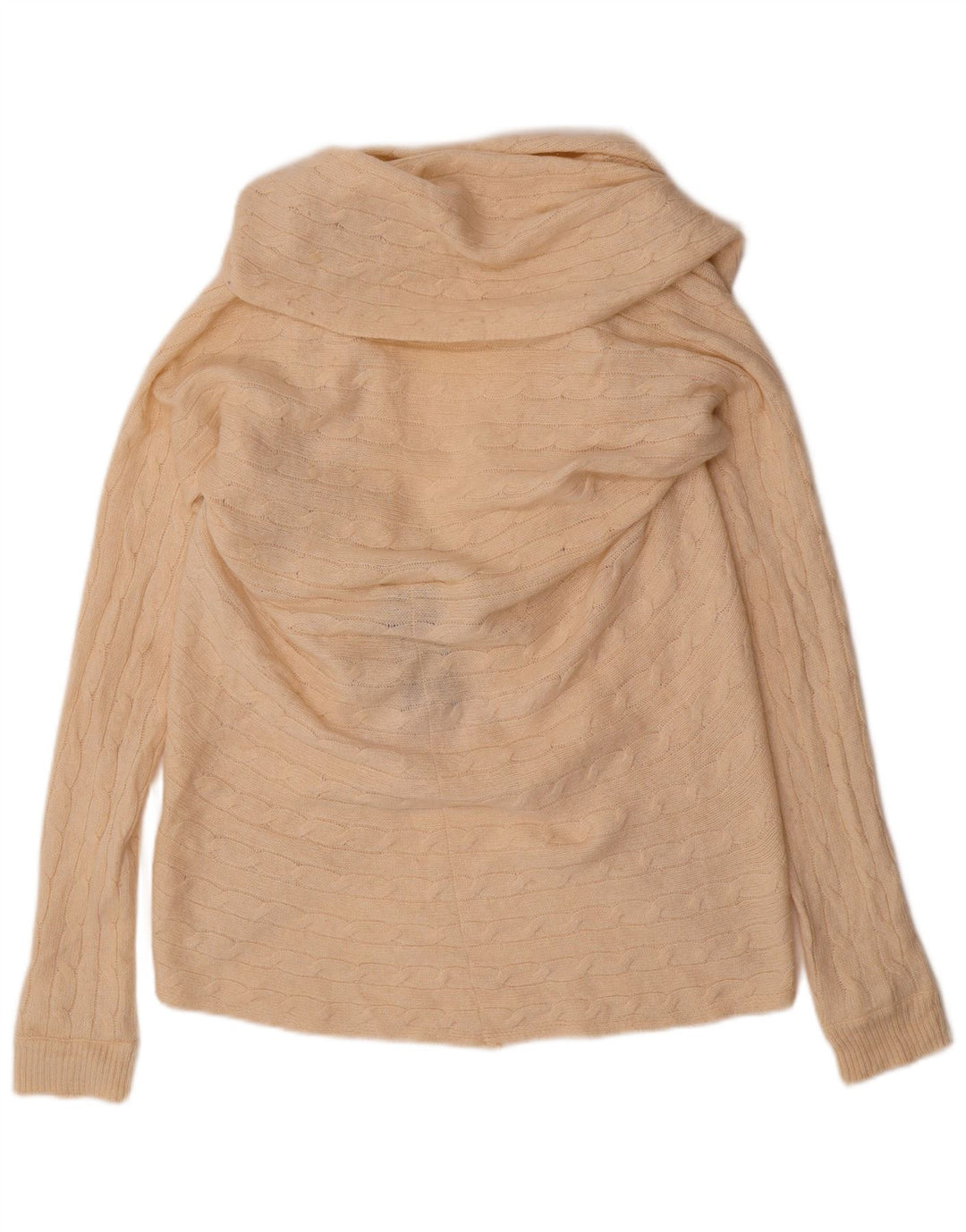 Ralph Lauren Womens Oversized Open Cardigan Sweater UK 10 Small Beige