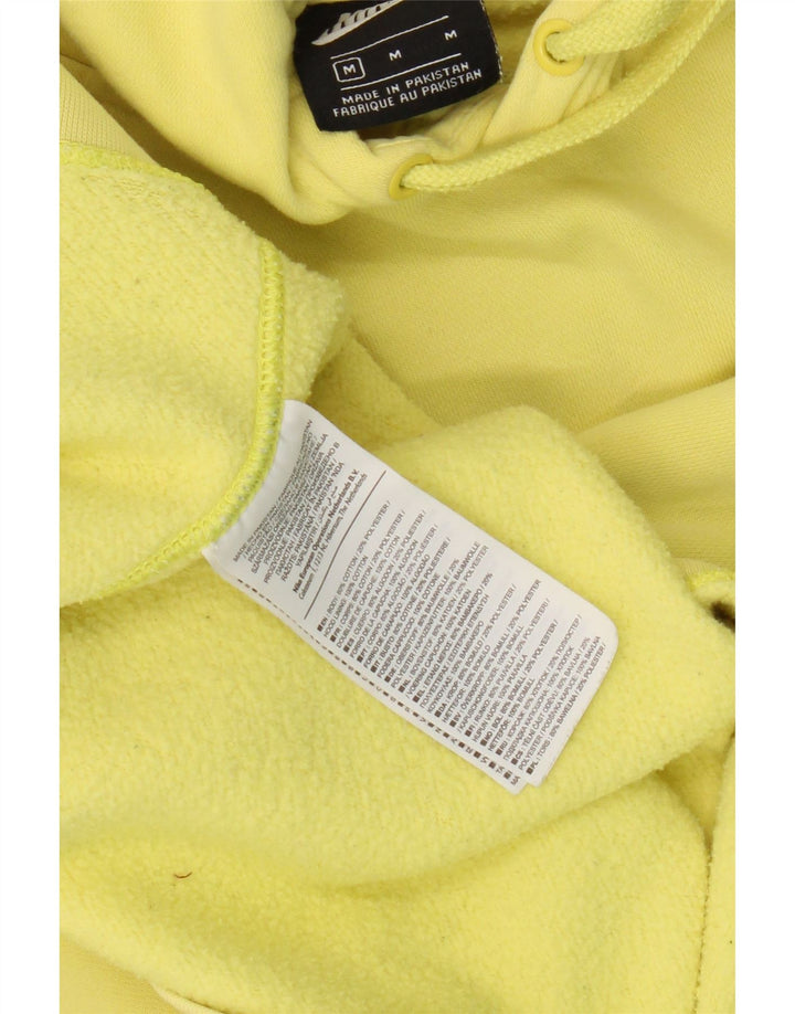 Nike Mens Hoodie Jumper Medium Yellow Cotton