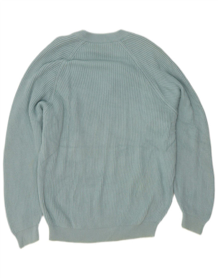 Stefanel Womens V-Neck Jumper Sweater UK 16 Large Blue