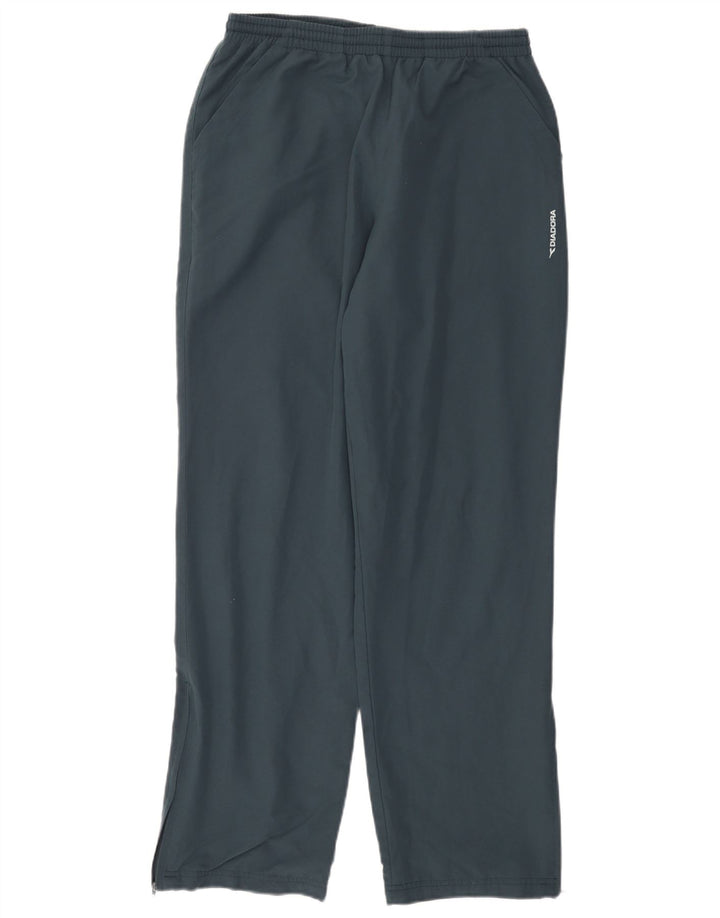 Diadora Mens Tracksuit Trousers Medium Grey Polyester