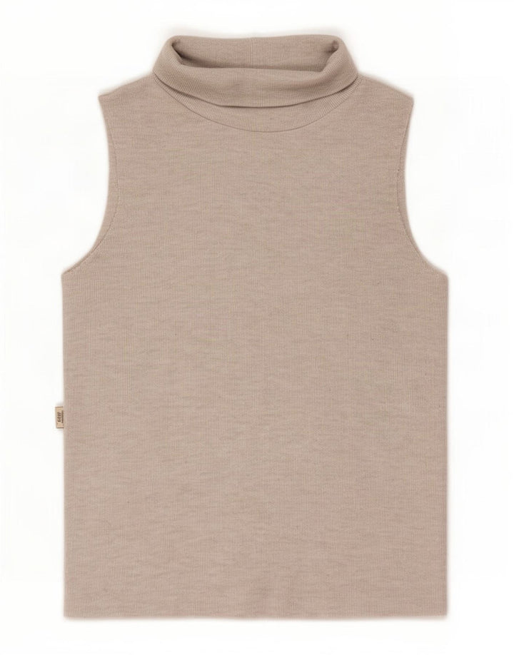 Zara Mujer Crop Vest Top UK 10 Small Beige Poliéster