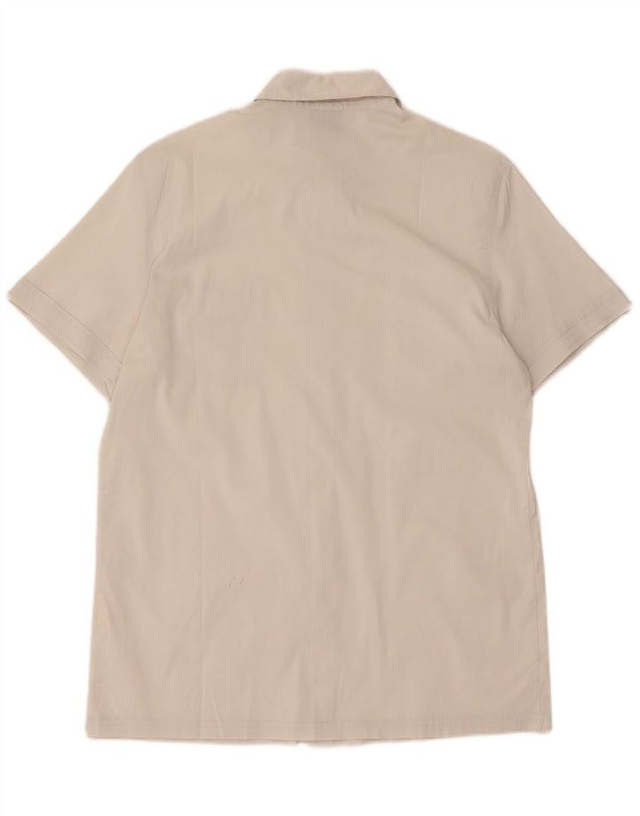 Camisa Hombre Trussardi Jeans Manga Corta Algodón Blanco Mediano