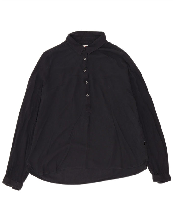 LEVI'S Womens Oversized Pullover Shirt UK 10 Small Black
