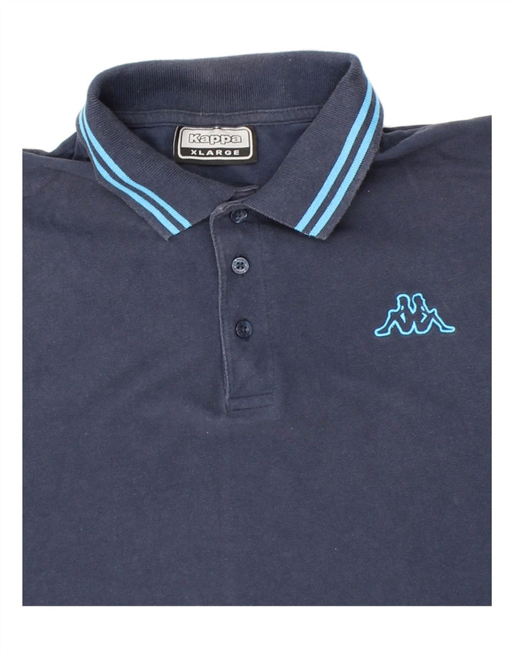 KAPPA Mens Polo Shirt XL Navy Blue Vintage Kappa and Second-Hand Kappa from Messina Hembry 