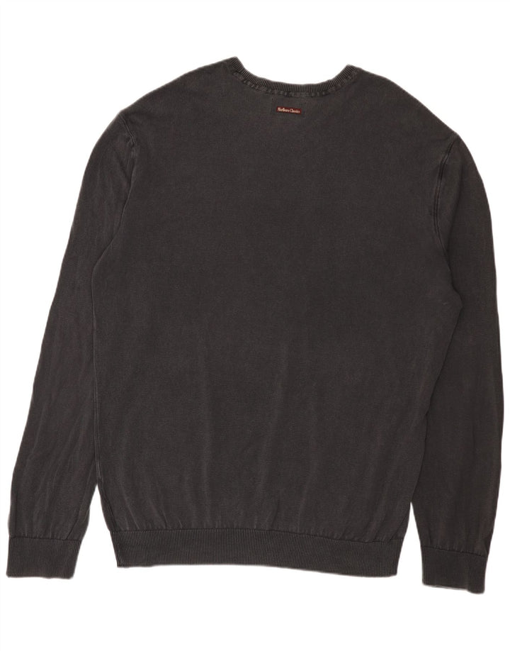 Marlboro Classics Mens Crew Neck Jumper Sweater 3XL Grey
