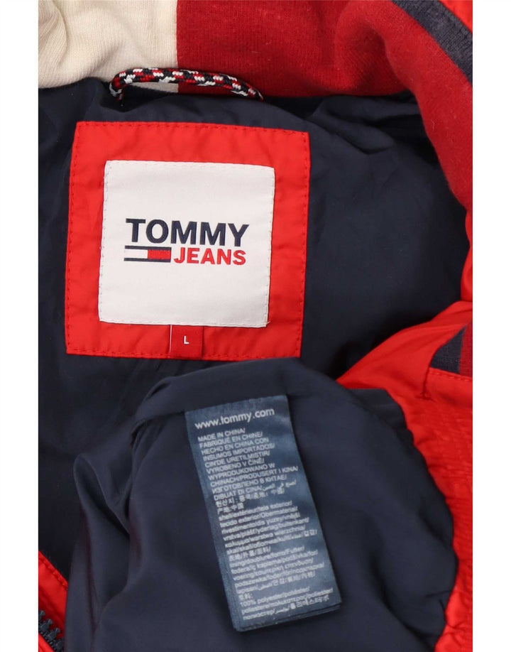 Giacca imbottita da uomo Tommy Hilfiger UK 40 grande poliestere rosso