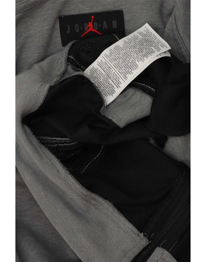 Jordan Mens Zip Hoodie Sweater Medium Grey Colourblock Polyester