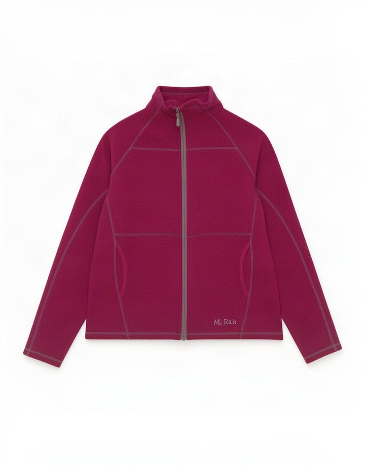 Rab Womens Tracksuit Top Jacket UK 14 Large Maroon Polyester