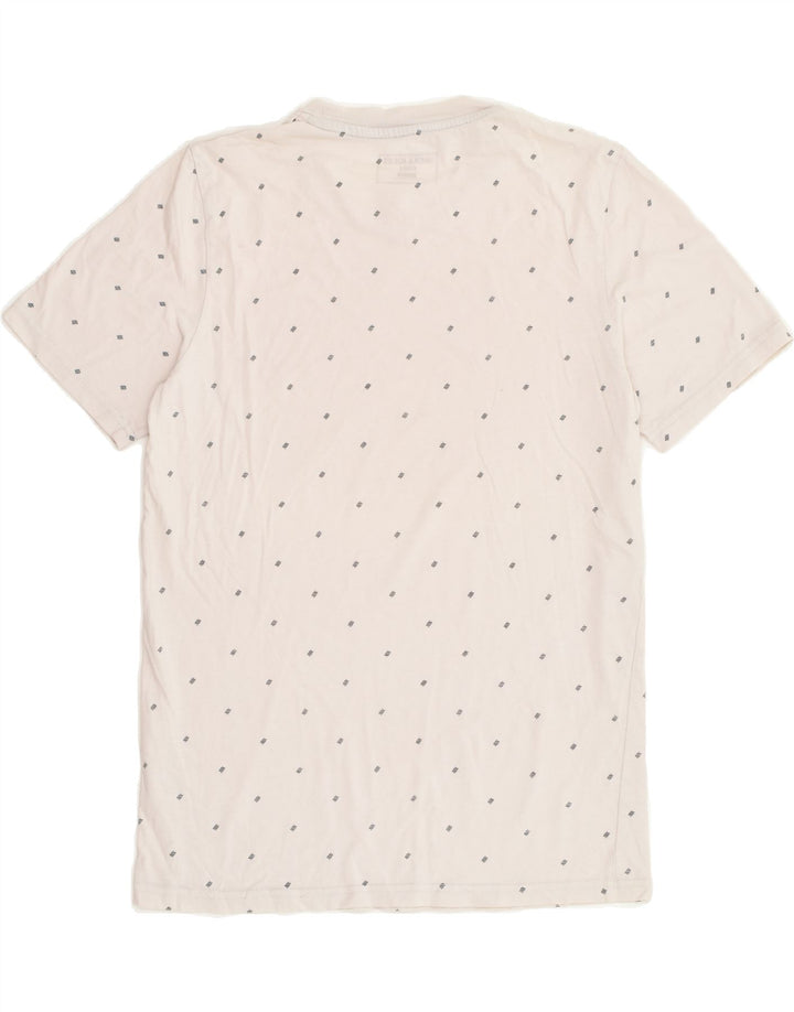 JACK & JONES Mens Slim Fit T-Shirt Top Medium Off White Cotton | Vintage Jack & Jones | Thrift | Second-Hand Jack & Jones | Used Clothing | Messina Hembry 