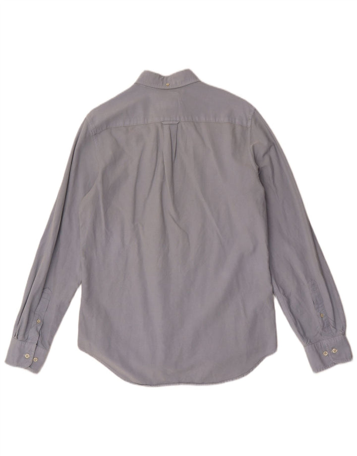 GANT Camicia aderente da uomo in cotone blu medio