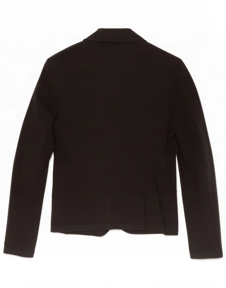 Max Mara Veste blazer week-end à 2 boutons pour femme UK 14 Large Lycra noir
