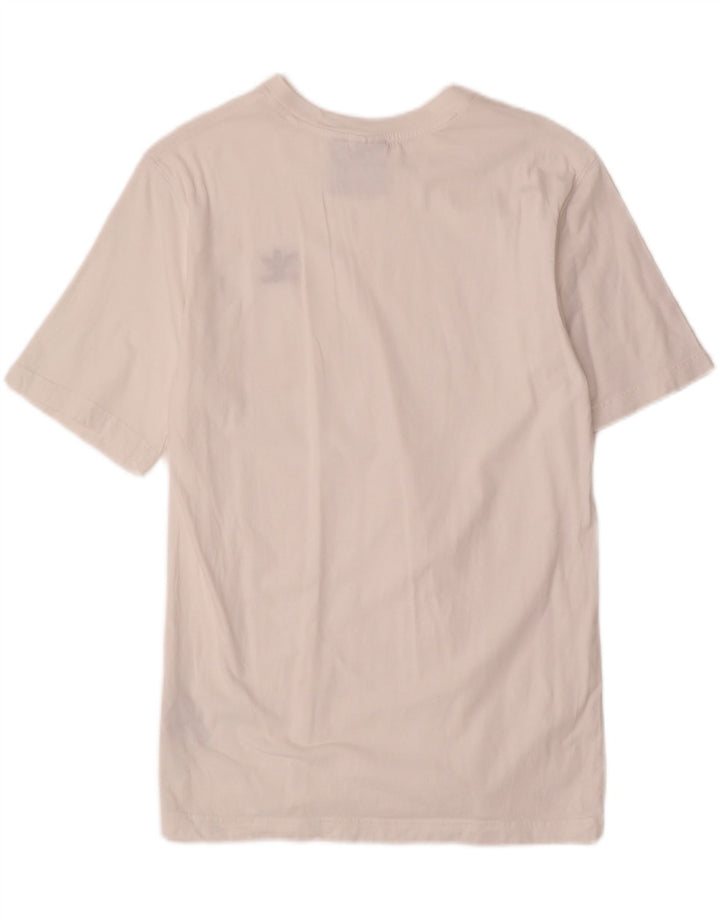 Adidas Mens T-Shirt Top Small White Cotton