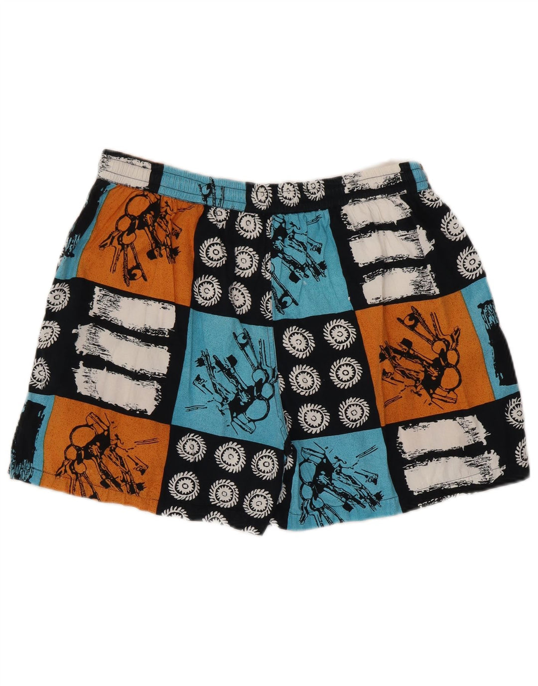 Vintage Mens Shorts Large W36 Multicoloured Patchwork
