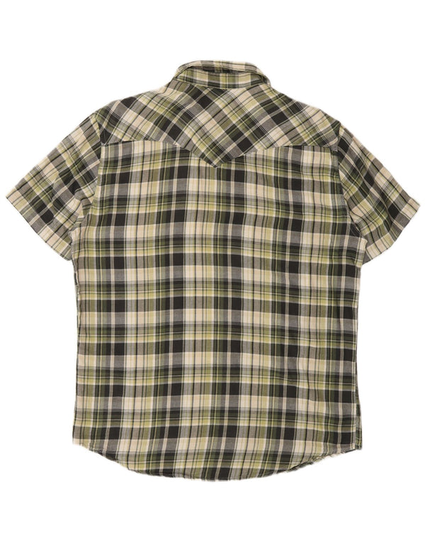Levi's Chemise à Manches Courtes Regular Fit Homme Vert Moyen Plaid Coton