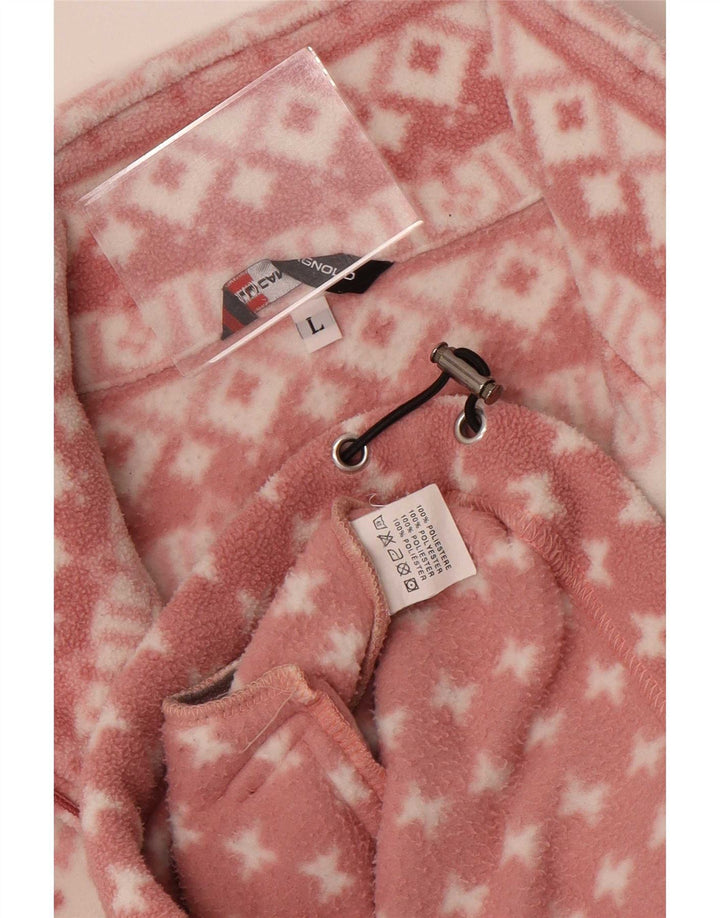 Giacca in pile da donna F.LLI Campagnolo UK 16 Large Poliestere geometrico rosa