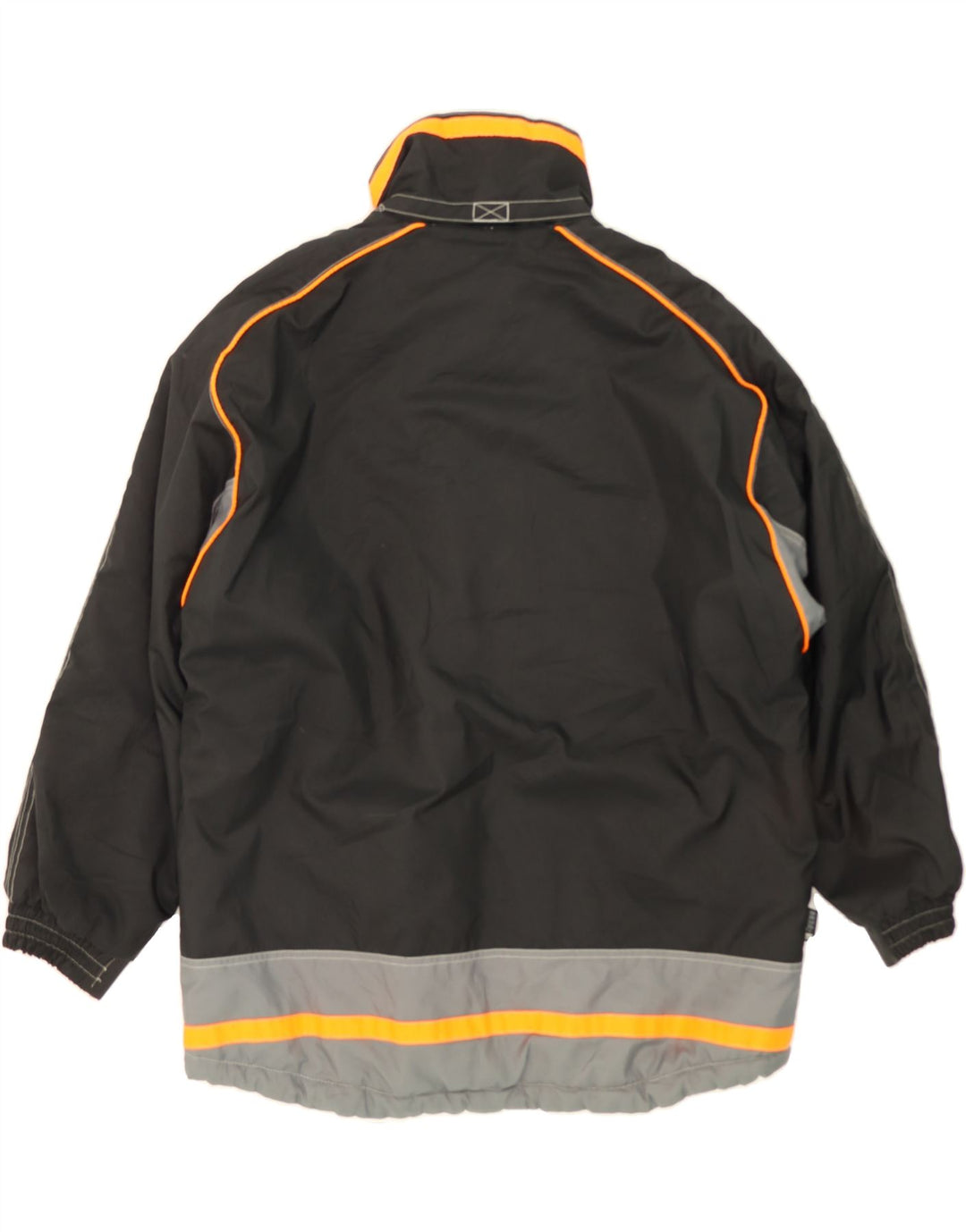 BRUGI Mens Windbreaker Jacket IT 52 XL Black Colourblock Polyester Vintage Brugi and Second-Hand Brugi from Messina Hembry 