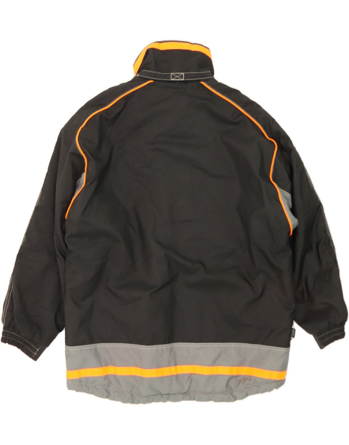 BRUGI Mens Windbreaker Jacket IT 52 XL Black Colourblock Polyester Vintage Brugi and Second-Hand Brugi from Messina Hembry 