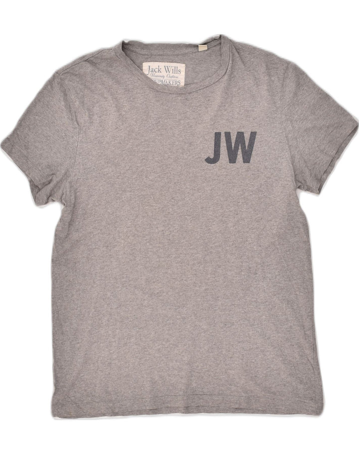 JACK WILLS Mens Graphic T-Shirt Top Small Grey Cotton | Vintage Jack Wills | Thrift | Second-Hand Jack Wills | Used Clothing | Messina Hembry 