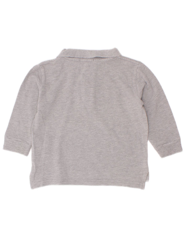 Polo Ralph Lauren Camisa de manga comprida para bebê menina 12-18 meses algodão cinza