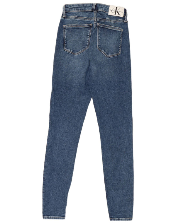 Calvin Klein Womens Skinny Jeans W26 L27 Blue Cotton