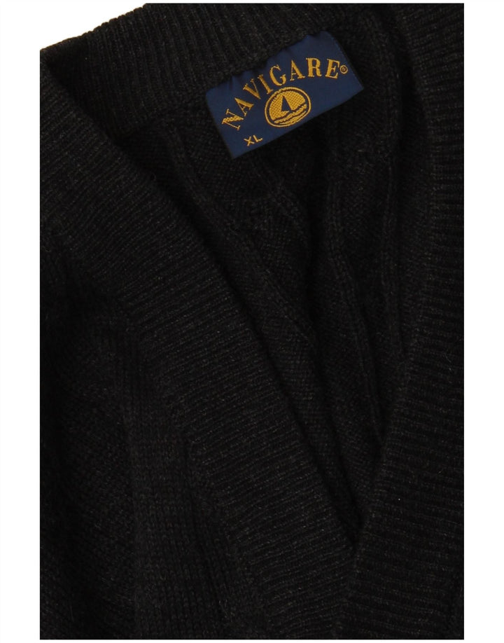 Navigare Mens Cardigan Sweater XL Grey