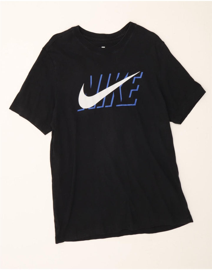 NIKE Mens Graphic T-Shirt Top Medium Black Cotton Vintage Nike and Second-Hand Nike from Messina Hembry 