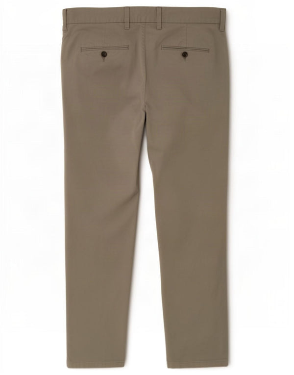 Pantaloni chino slim fit da uomo Marks & Spencer W36 L31 cotone grigio