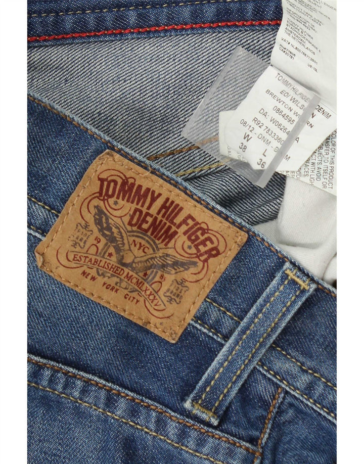 Tommy Hilfiger Mens Straight Jeans W38 L30 Blue Cotton