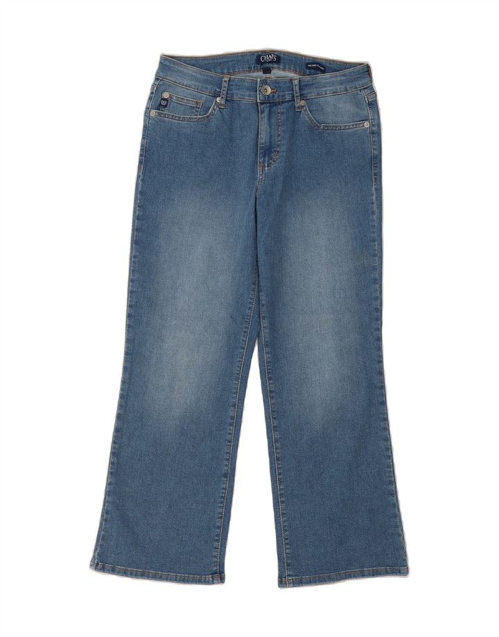CHAPS Womens Kick Mid Rise Cropped Jeans US 8 Medium W29 L25 Blue Cotton Vintage Chaps and Second-Hand Chaps from Messina Hembry 