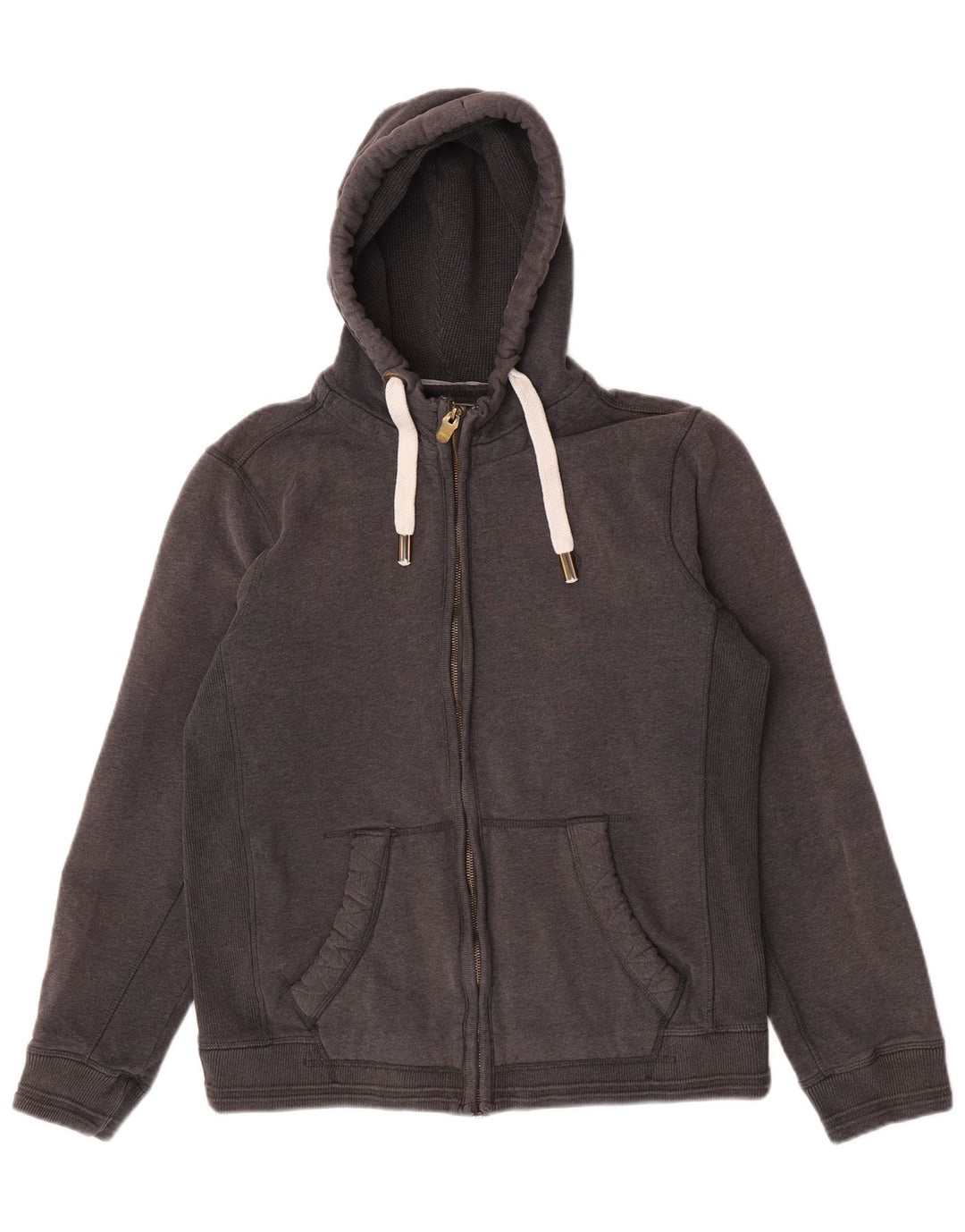 Fat Face Mens Zip Hoodie Sweater Large Grey Cotton