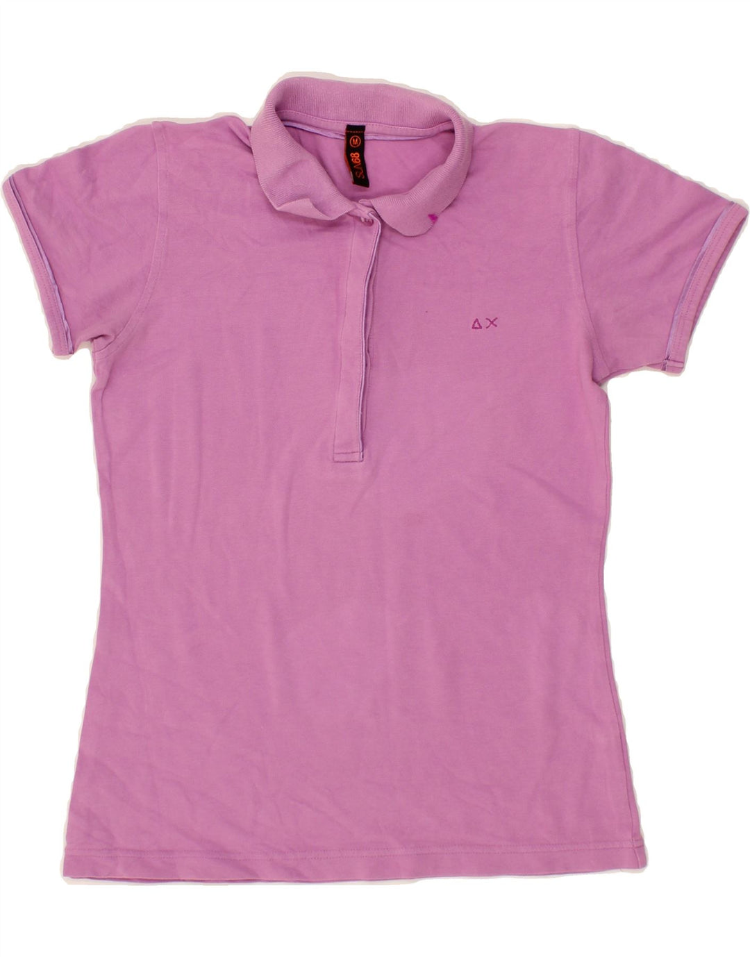 SUN68 Womens Polo Shirt UK 12 Medium Pink Cotton Vintage Sun68 and Second-Hand Sun68 from Messina Hembry 