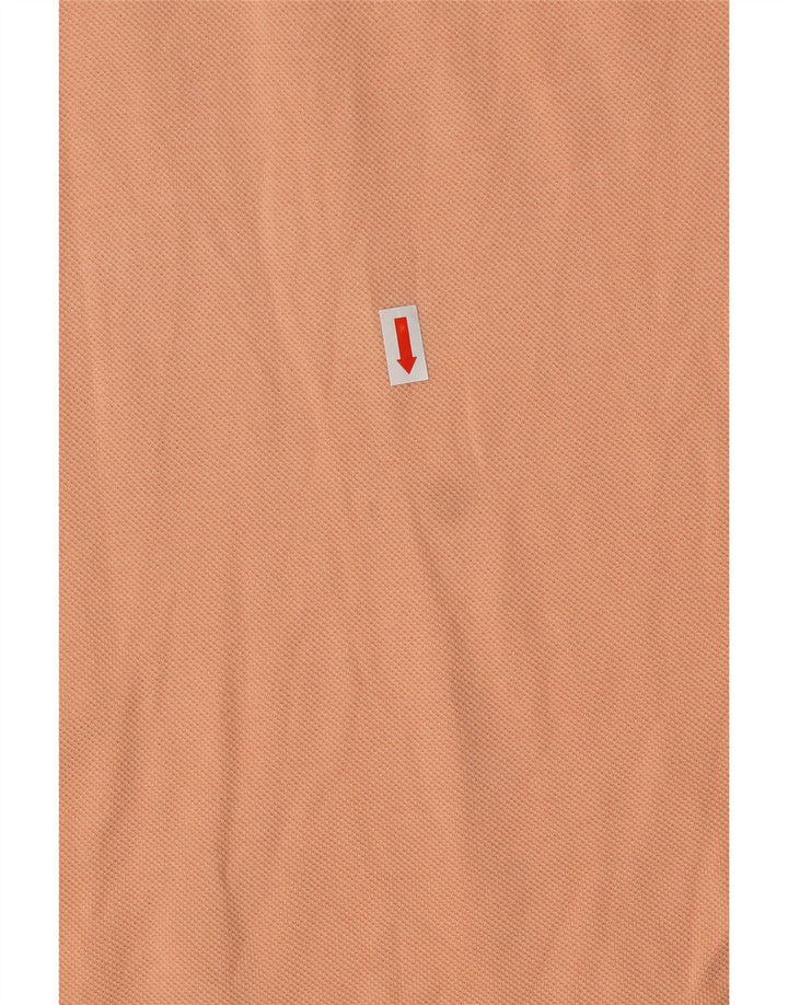 LACOSTE Mens Polo Shirt Size 5 Large Orange Cotton