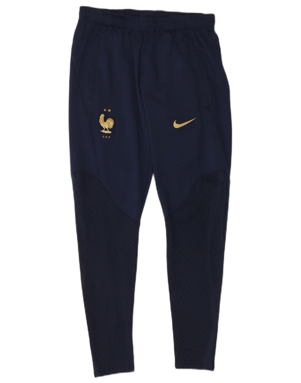 Nike Mens France National Rugby Slim Fit Tracksuit Trousers Small Navy Blue