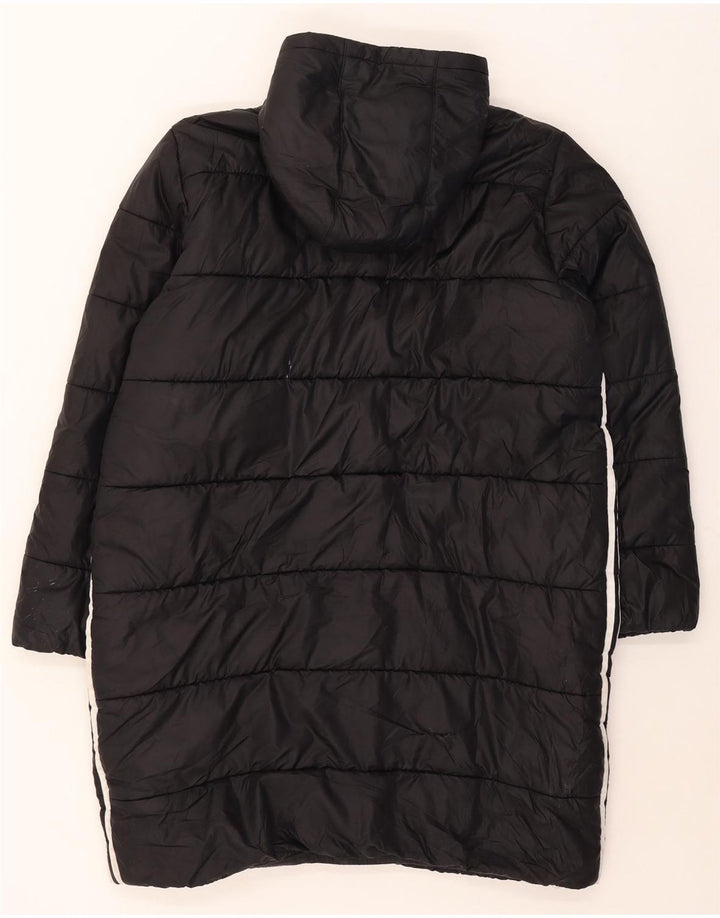 Adidas Womens Hooded Padded Coat UK 16/18 Large Black Polyester