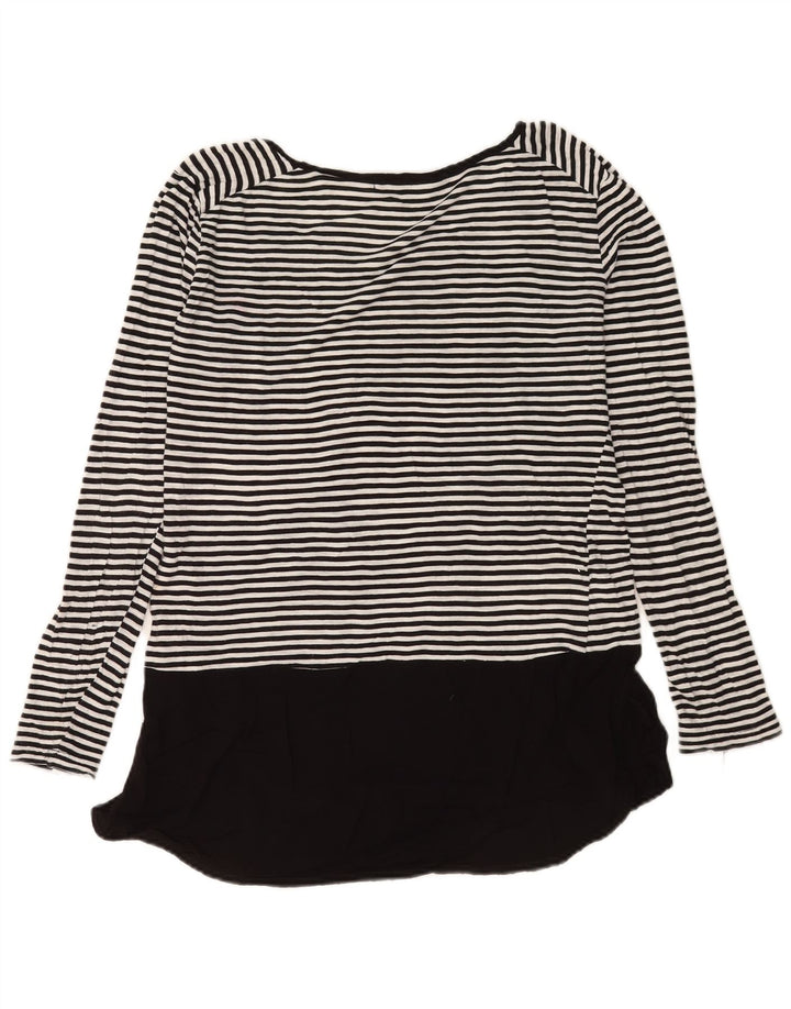 French Connection Womens Tunic Top UK 16 Large White Striped Cotton