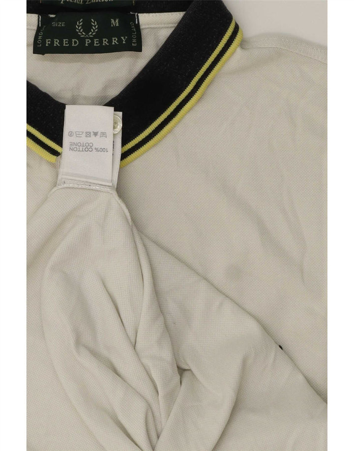 Cămașă polo Fred Perry pentru bărbați, bumbac alb mediu