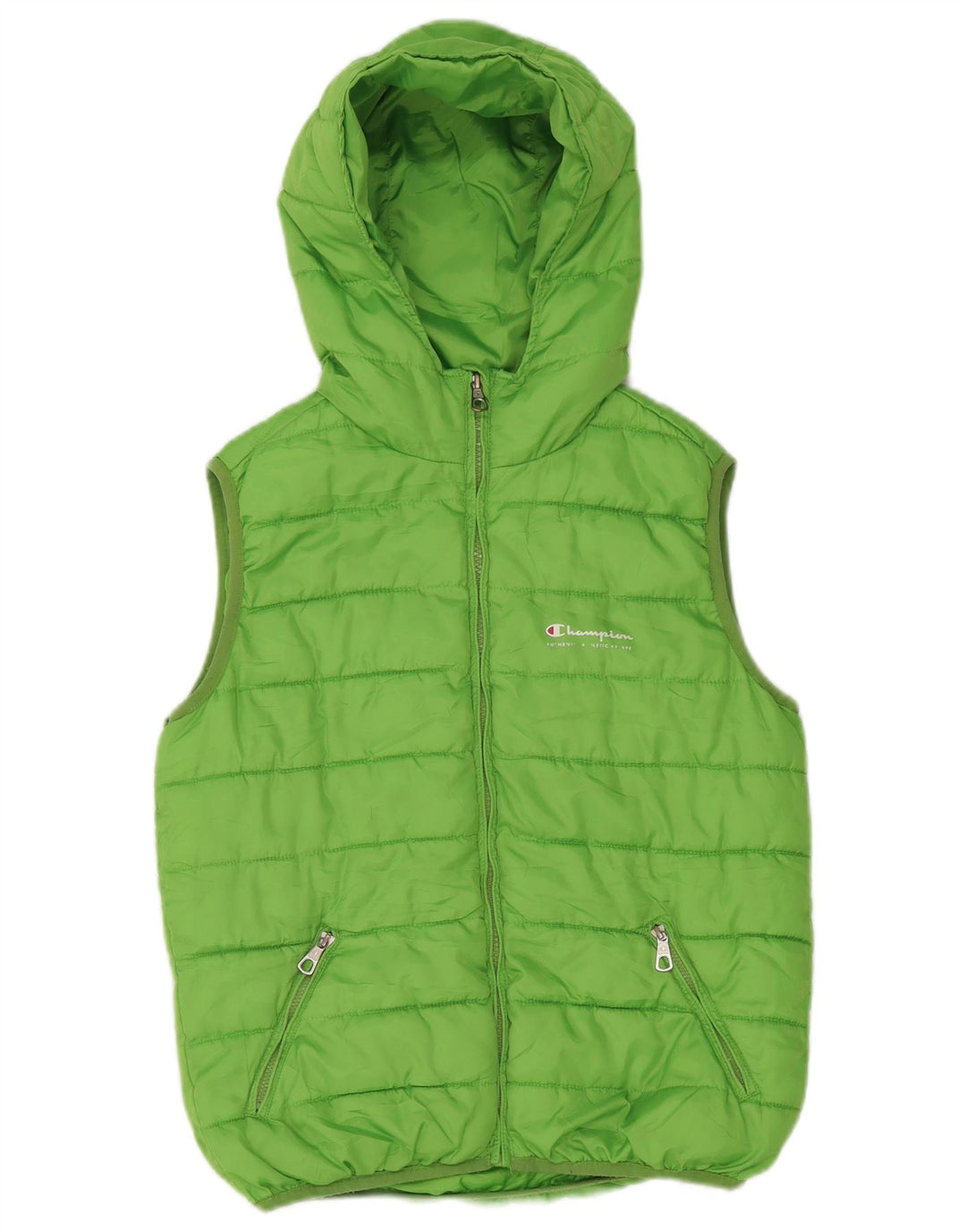 Champion drenge hætte polstret Gilet 9-10 år grøn polyester
