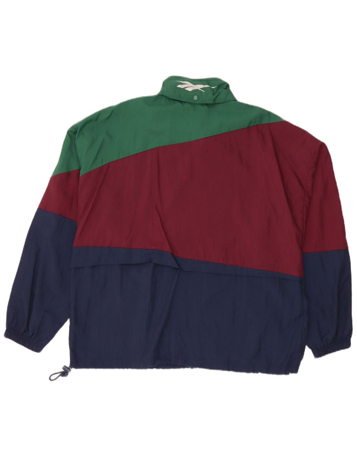 Reebok Mens Tracksuit Top Jacket UK 40 Large Multicoloured Colourblock