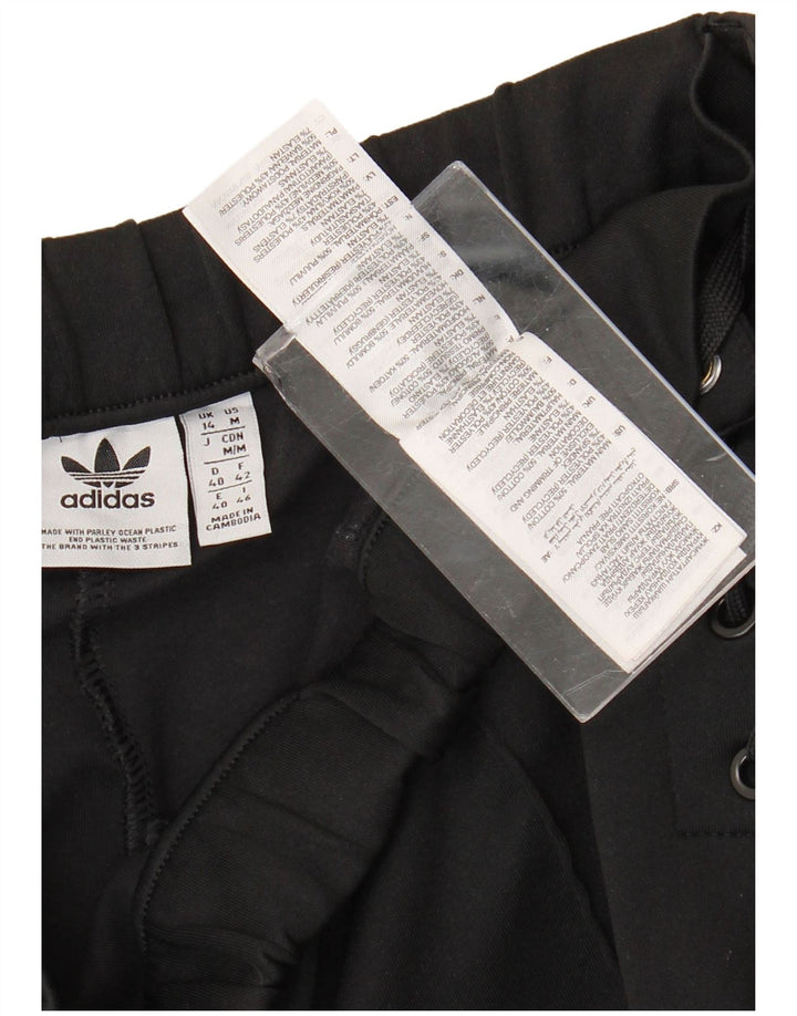 Adidas Womens Tracksuit Trousers UK 14 Medium Black Cotton