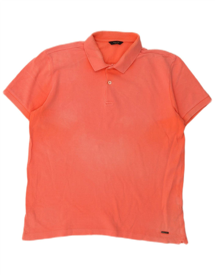 Massimo Dutti Polo Homme Orange Moyen Coton