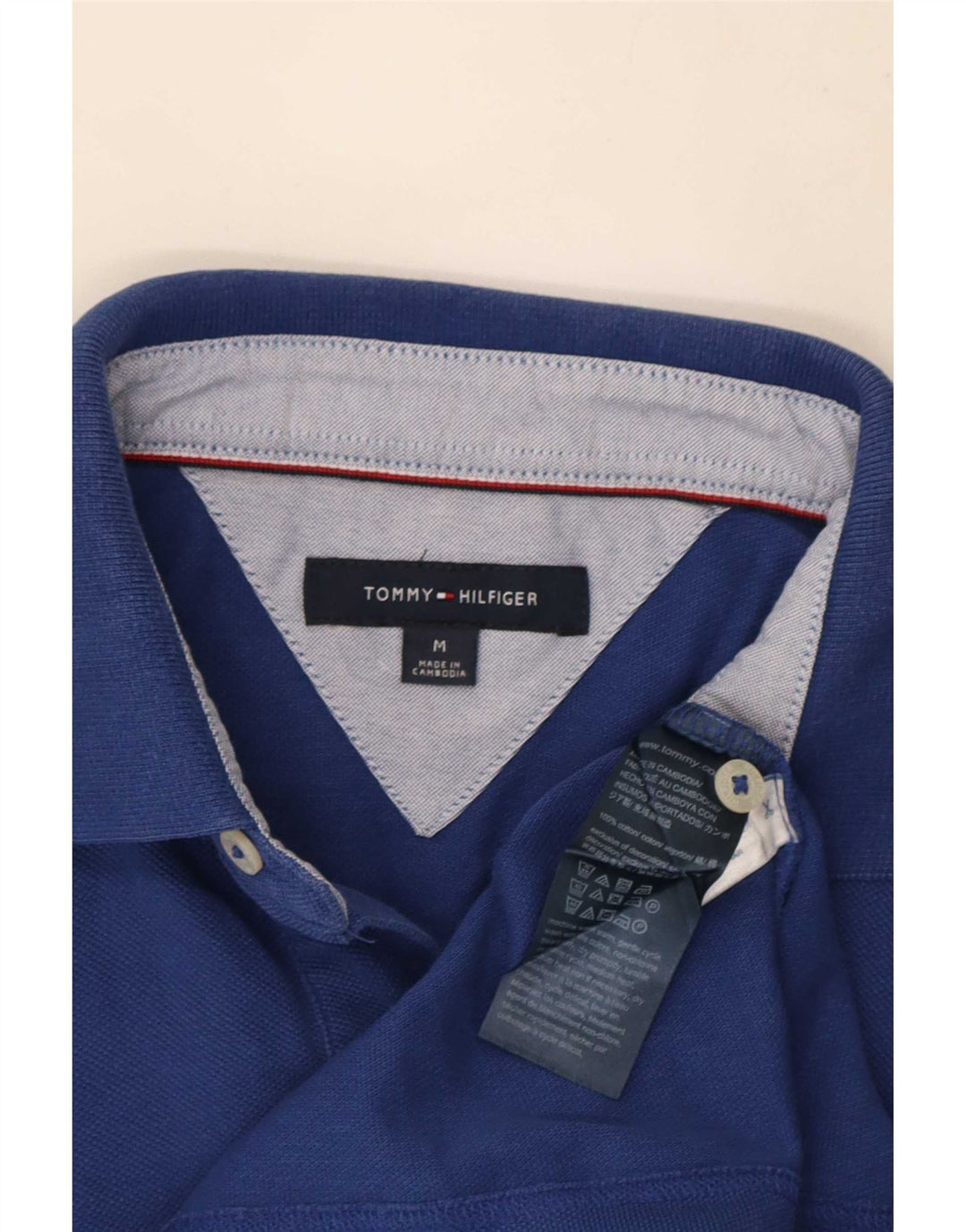 Tommy Hilfiger Polo Homme Bleu Moyen Coton
