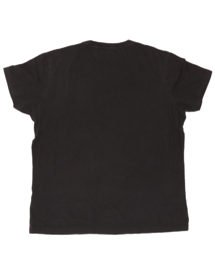 Diesel Mens Graphic T-Shirt Top Large Black Cotton