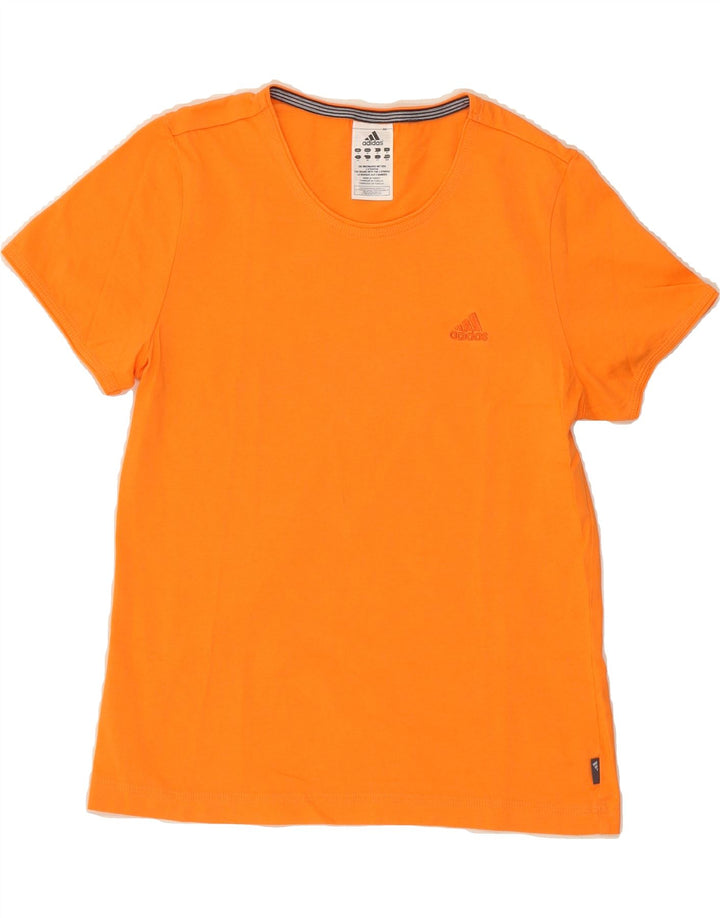 ADIDAS Womens T-Shirt Top UK 14 Medium Orange Cotton Vintage Adidas and Second-Hand Adidas from Messina Hembry 