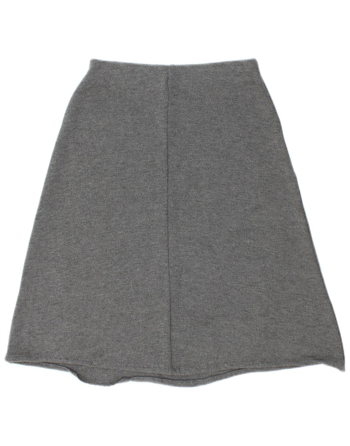 Zara Dame A-Line nederdel Small W28 Grå Polyester