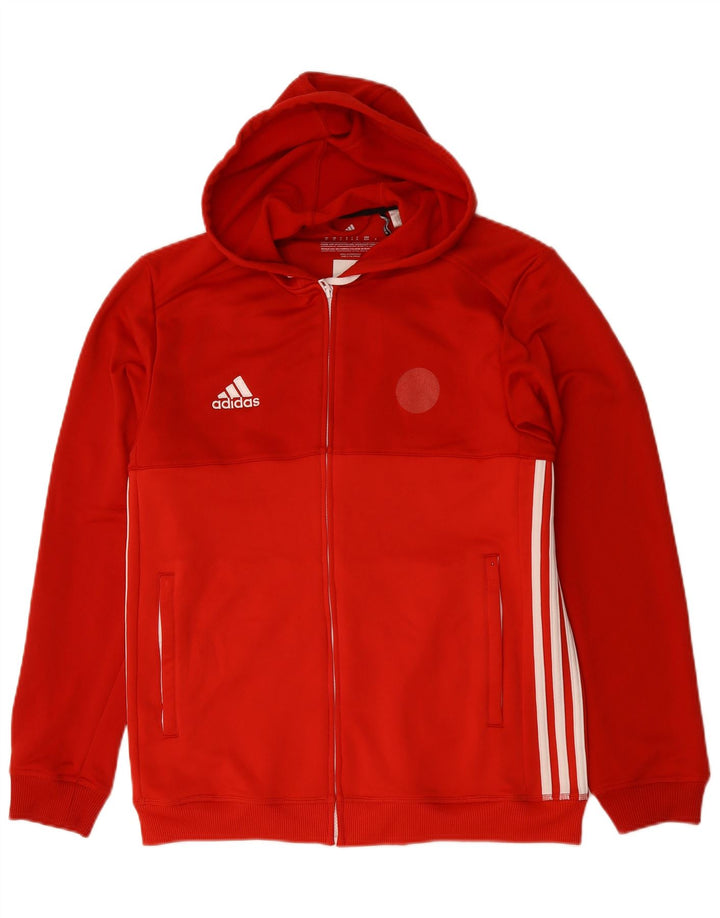 Adidas Herren Climalite Zip Hoodie Pullover Mittelrotes Polyester