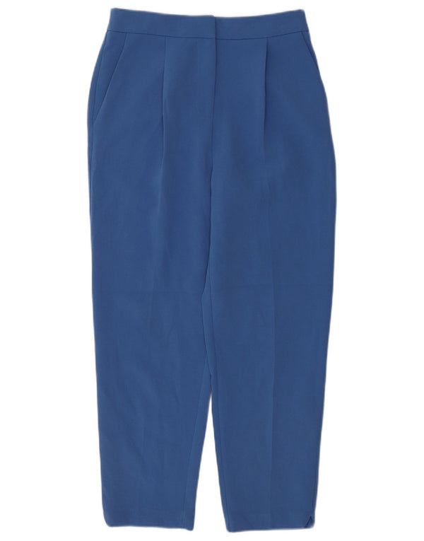 Topshop γυναικείο ψηλόμεσο κομμένο παντελόνι UK 8 Small W26 L25 Blue
