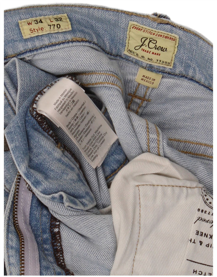J. Crew Mens 770 Straight Jeans W34 L32 Blue Cotton