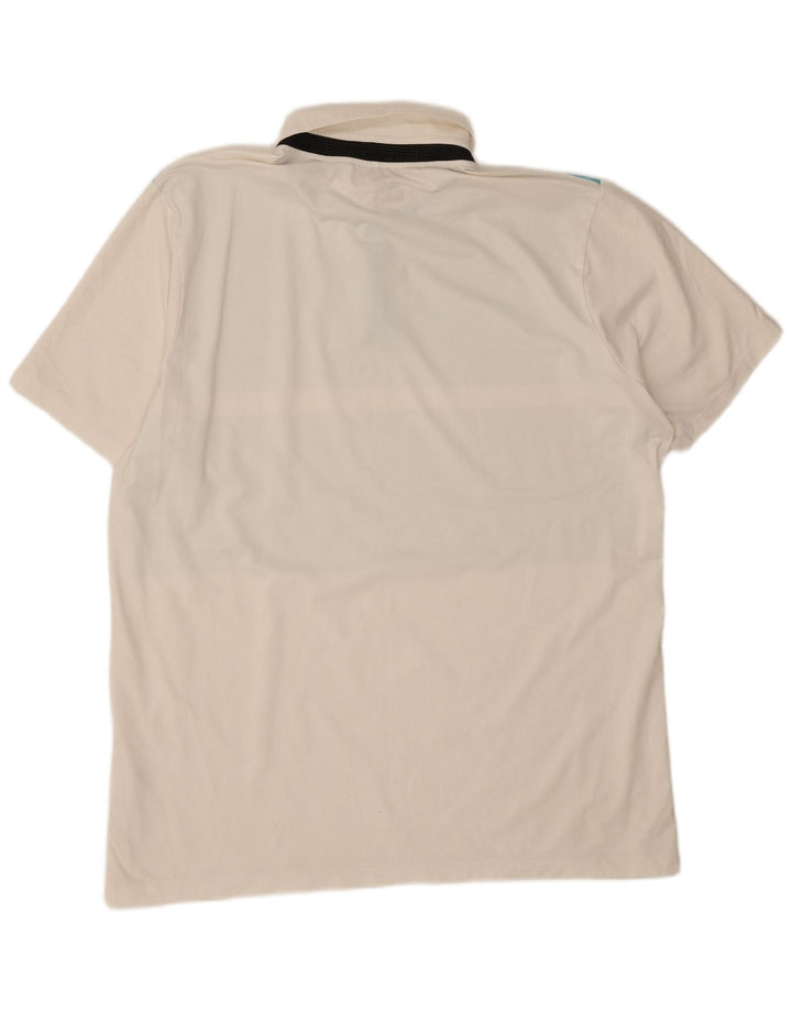 Nike Mens Dri Fit Polo Shirt XL White Colourblock Polyester