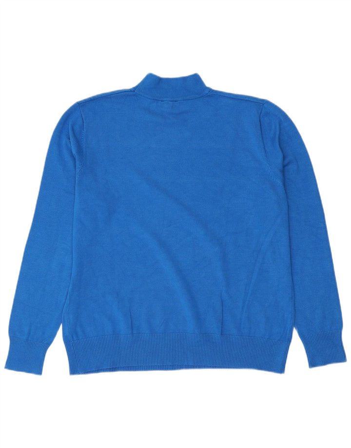 CASAMIA Womens Turtle Neck Jumper Sweater UK 16 Large Blue Viscose