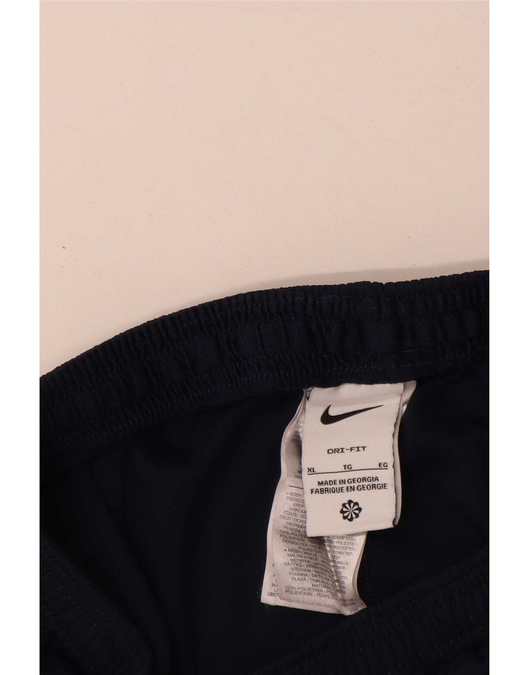 Nike Mens Dri Fit Tracksuit Trousers XL Navy Blue Colourblock Polyester